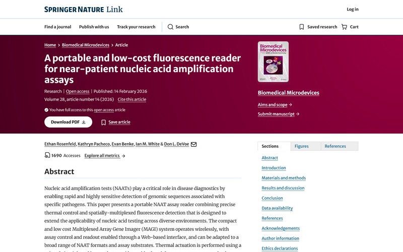 A portable and low-cost fluorescence reader