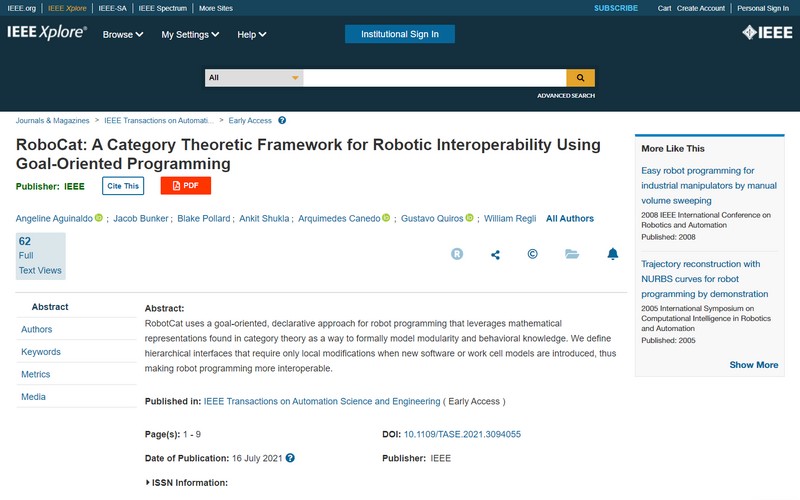 RoboCat: a category theoretic framework for robotic interoperability using goal-oriented programming