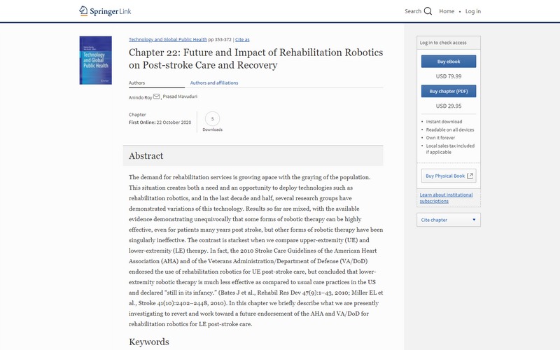 Future and impact of rehabilitation robotics on post-stroke care and recovery