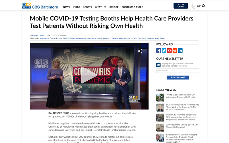 Mobile COVID-19 testing booths help health care providers test patients without risking own health