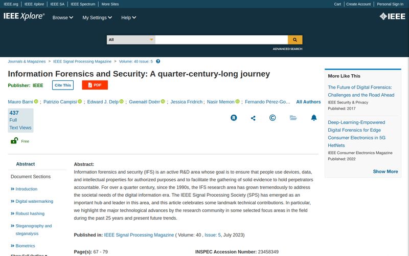Information forensics and security: A quarter-century-long journey