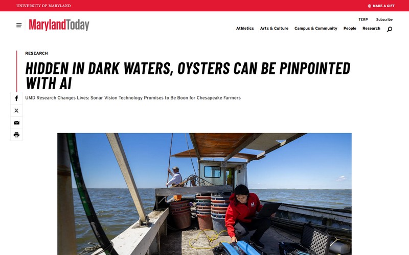 Hidden in dark waters, oysters can be pinpointed with AI