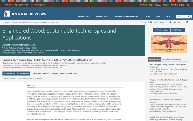 Engineered wood: Sustainable technologies and applications
